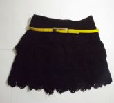 Shorts saia crochê